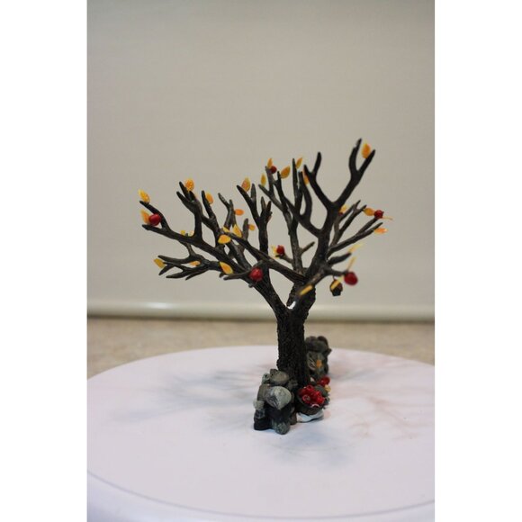 Dept 56 Village Accessory - Fieldstone Wall with Apple Tree - Picture 4 of 5